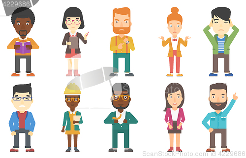 Image of Vector set of business characters.