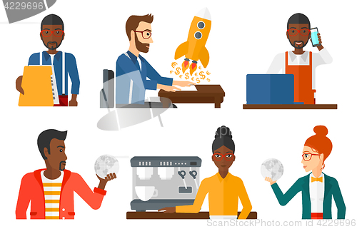 Image of Vector set of business characters.