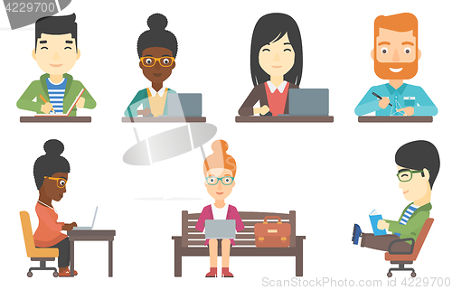 Image of Vector set of business characters.