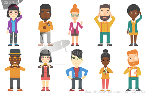 Image of Vector set of business characters.