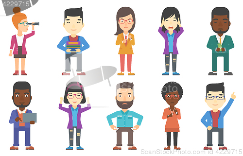 Image of Vector set of business characters.