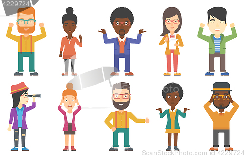 Image of Vector set of business characters.