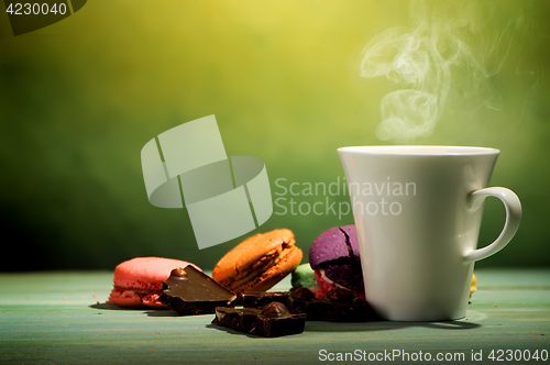 Image of Coffee with macarons