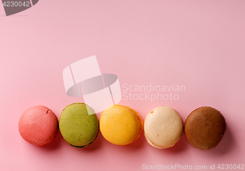 Image of Macarons on pink