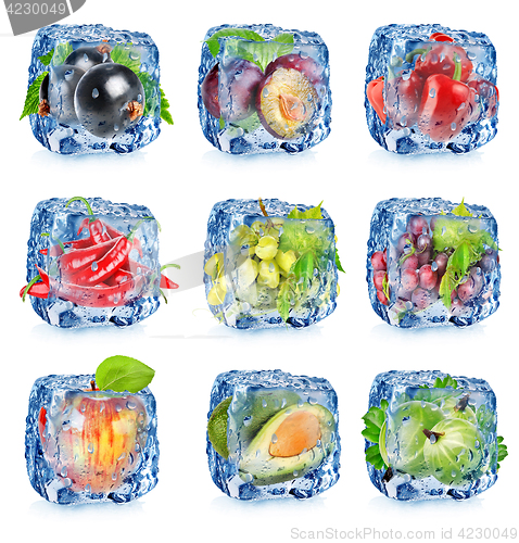 Image of Set fruits and vegetables