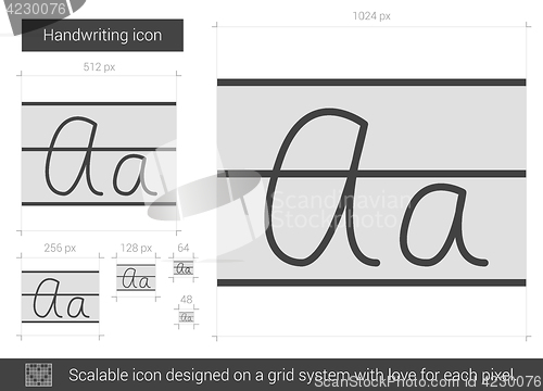 Image of Handwriting line icon.