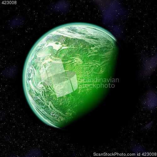 Image of green planet