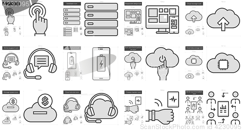 Image of Mobility line icon set.