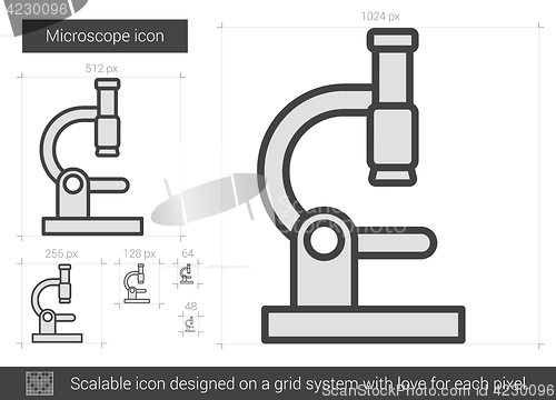 Image of Microscope line icon.