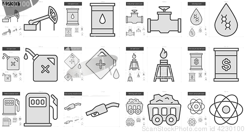 Image of Ecology line icon set.