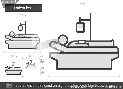 Image of Patient line icon.