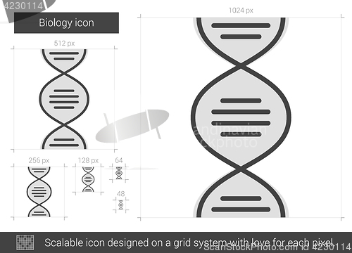 Image of Biology line icon.