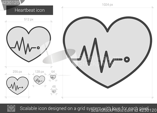 Image of Heartbeat line icon.