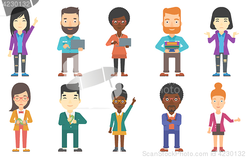 Image of Vector set of business characters.