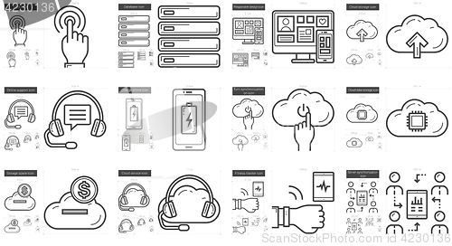 Image of Mobility line icon set.