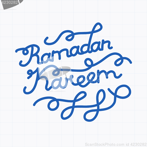 Image of Handwritten congratulation on Ramadan