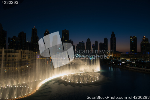 Image of musical fountain in Dubai