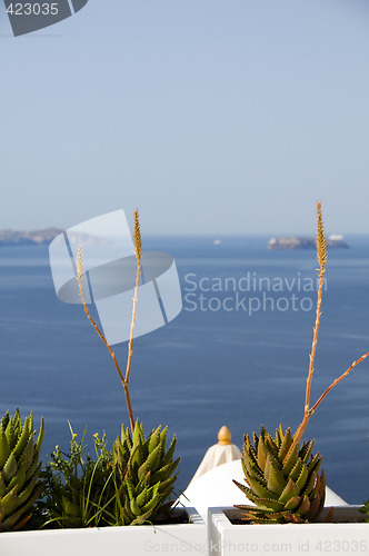 Image of view of caldera santorini greek islands