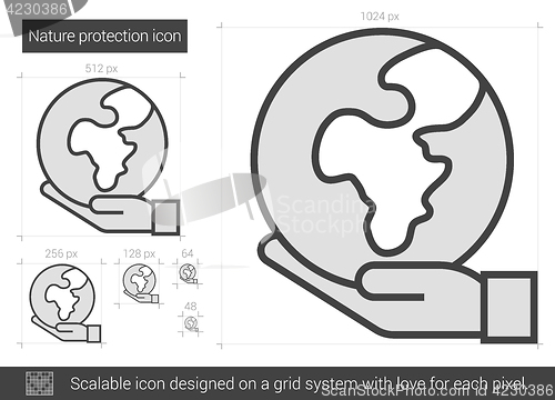 Image of Nature protection line icon.