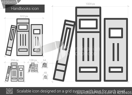 Image of Handbooks line icon.