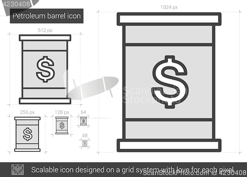 Image of Petroleum barrel line icon.