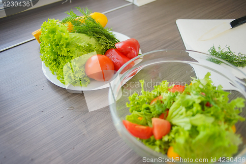 Image of Fresh vegetables in the kitchen