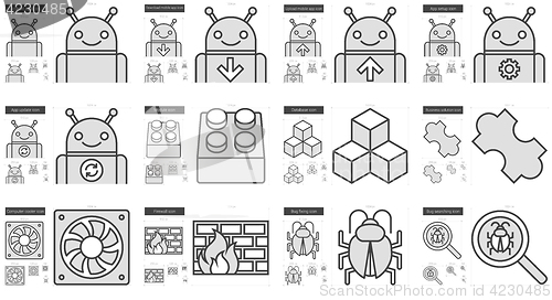 Image of Programming line icon set.