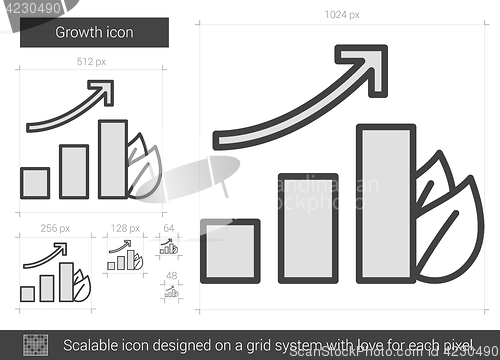 Image of Growth line icon.