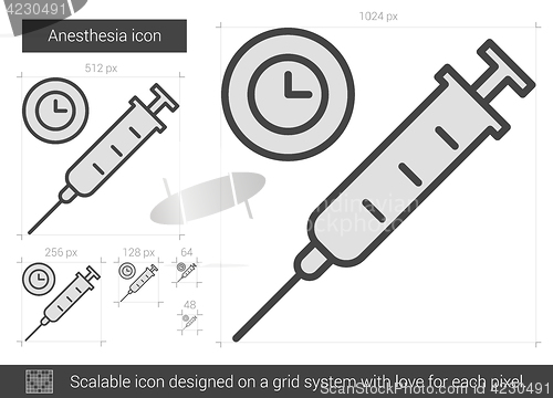 Image of Anesthesia line icon.
