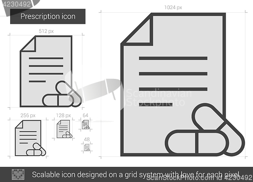 Image of Prescription line icon.