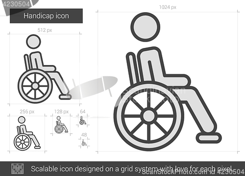 Image of Handicap line icon.