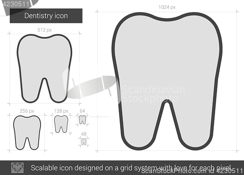 Image of Dentistry line icon.