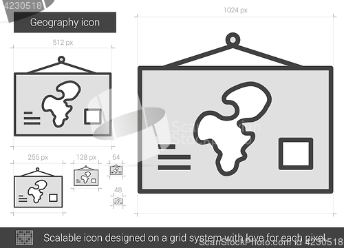 Image of Geography line icon.