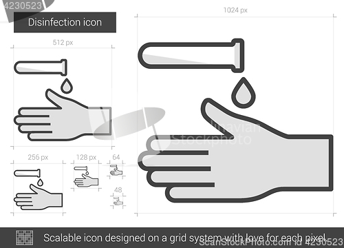 Image of Disinfection line icon.