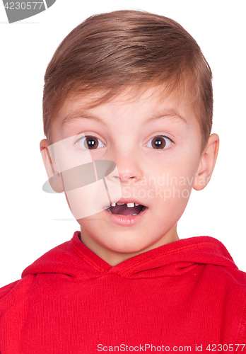 Image of Emotional portrait little boy