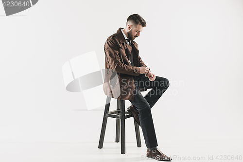 Image of Portrait of stylish handsome young man