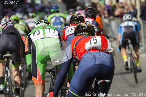 Image of Group of cyclist during the street race