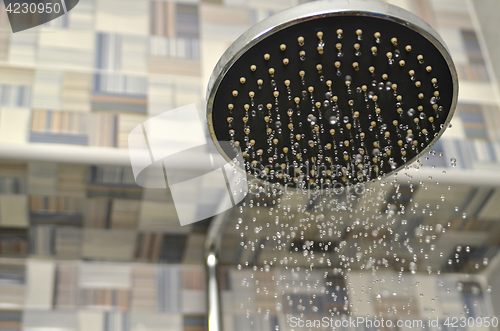 Image of Shower head with dropping water