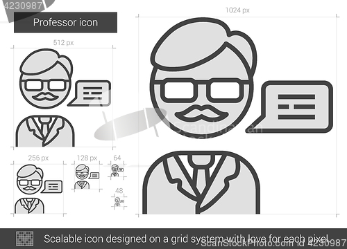 Image of Professor line icon.