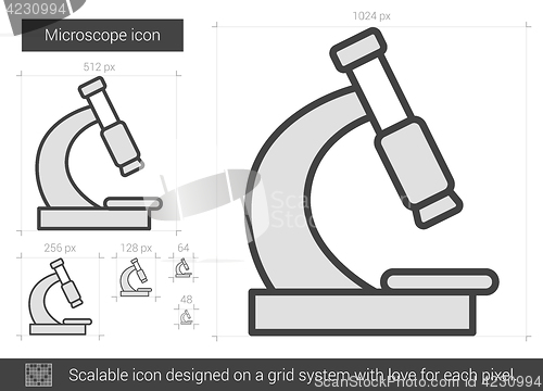 Image of Microscope line icon.