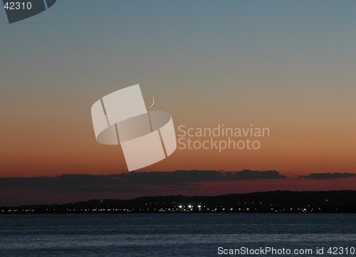 Image of Sunset with Moon