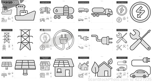 Image of Ecology line icon set.