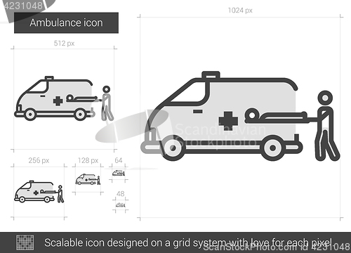 Image of Ambulance line icon.