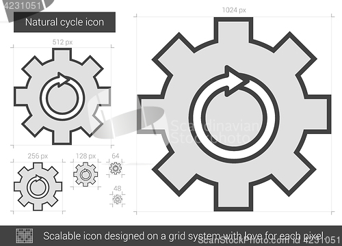 Image of Natural cycle line icon.