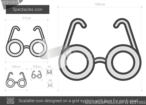 Image of Spectacles line icon.