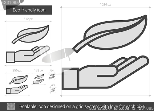 Image of Eco friendly line icon.