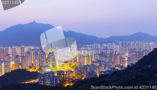 Image of Hong Kong Tuen Mun skyline and South China sea