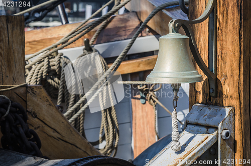 Image of Ship\'s Bell  on an old sailboat