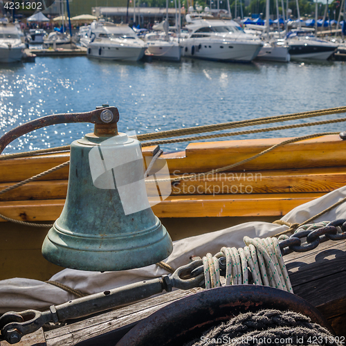 Image of Ship\'s Bell  on an old sailboat