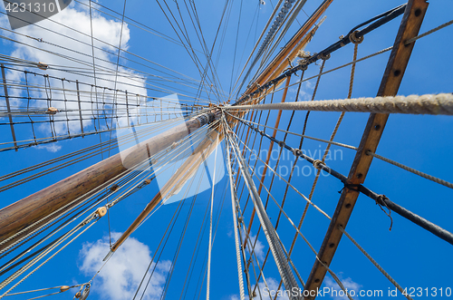 Image of Mast of an ancient sailing vessel